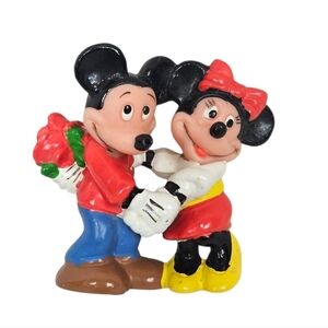 Vintage Disney Applause Valentine's Day Mickey & Minnie‎ Mouse PVC Figurines I51